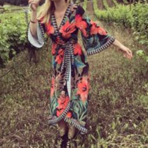 Jealous Tomato Wrap Sexy Plunge Dress M - Picture 1 of 2